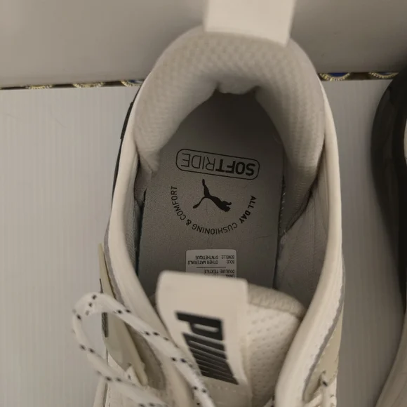 PUMA SoftRide Off White Gym Sneakers Cell Thrill Athletic Shoes Mens Size 8.5 - Picture 3 of 17